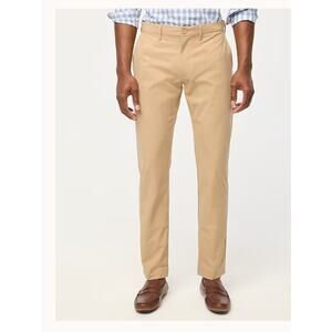 J. Crew Mens Slim Fit Tech Chino Pants Dark Khaki Size 34 x 32